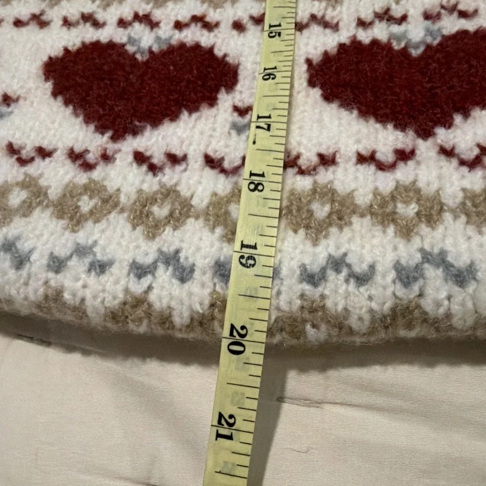 Pottery Barn Fair Isle Pillow Cover Easter/Valentines/Country Beige 20‎ X 20